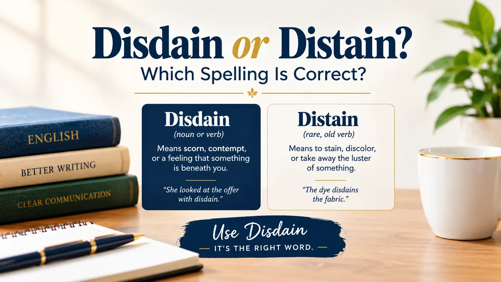 Disdain or Distain