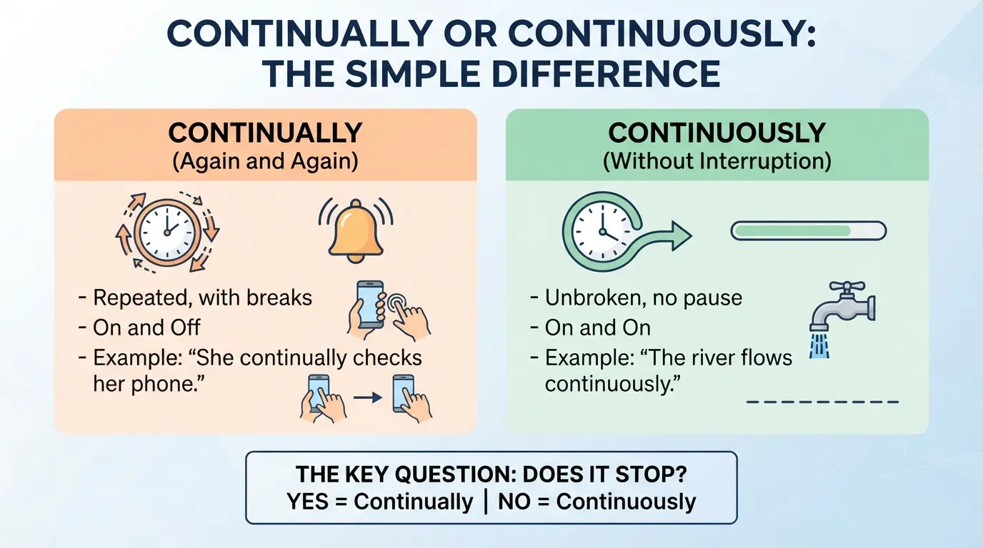 Continually or Continuously